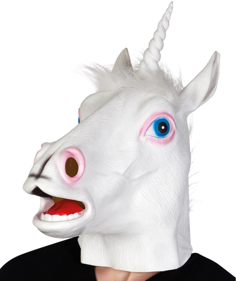 Einhorn Maske Latex Einhornmaske Unicorn Mask Gummimaske Erwachsene 