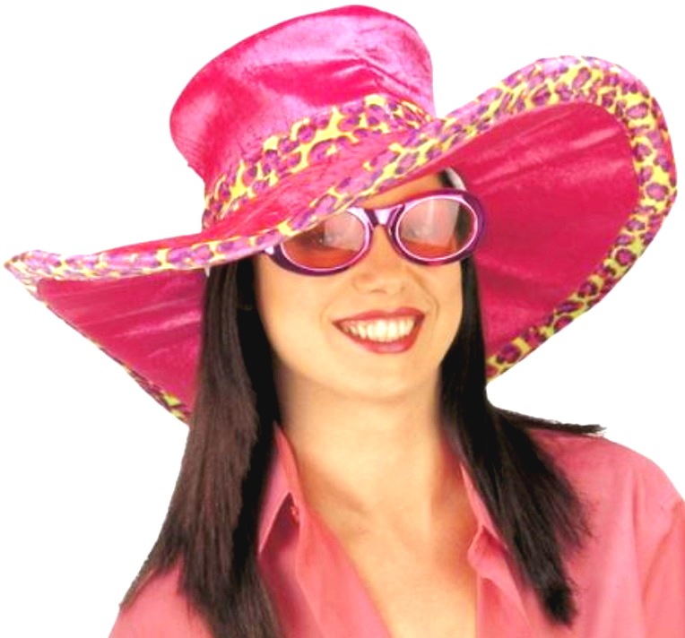 Neonpinker Hut Mit Neon Gemustertem Hutrand Hute Mutzen Helme Versch Hute