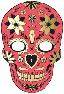 View K?Rner Halloween Deko Totenkopf Skelett Geist Background